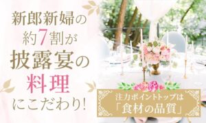 結婚式のおもてなしで大切にしたこと1位は料理 NEXER Groupなどの調査