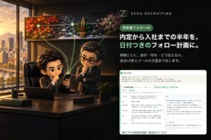 ゼロリクルーティング、内定者フォローAIに入社までの計画作成機能を追加
