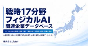 Lister、戦略17分野フィジカルAI関連企業データベースを正式提供開始
