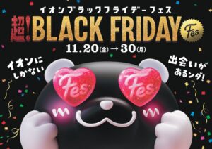 イオンが超！ブラックフライデーフェス開催へ　全国約６００店舗で最大半額セールも