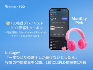 b.stageとFLOのファン投票企画でgodが1位に 中間集計結果が公開