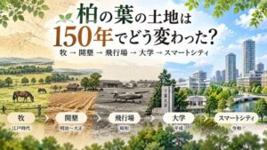 かしわっぷ、柏の葉の土地の歴史を紹介する特集記事を公開 約150年の変遷を整理