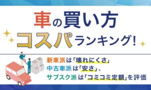 車の入手方法でコスパ1位は新車購入で50.0％、2位は中古車購入　共同調査