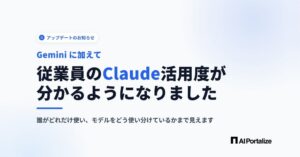 AI Portalizeが組織のAI活用レポートを強化 従業員のClaude活用度を可視化