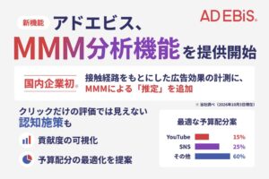 イルグルムのアドエビス、新機能MMM分析機能を2026年10月30日より提供開始へ