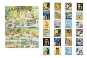 Jubileeから柴犬・黒柴の名画風キャンバスアートパネル全25種が登場