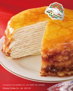 ドトール、シナモロールのピック付きクリスマスケーキの予約を11月1日より開始へ
