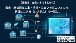 Kirei Oneが退去立会いと原状回復などの一括依頼に対応