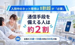 入院中のネット環境は84.0％が必要と回答　病院での通信に関する意識調査