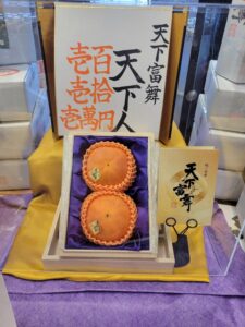 バローが岐阜県産柿天下富舞の最高級等級天下人を２個111万円で落札