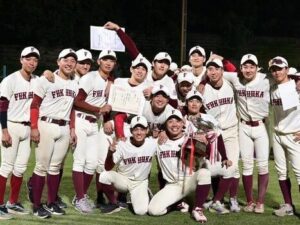 福岡大学準硬式野球部が九州六大学秋季リーグ戦で3季連続優勝