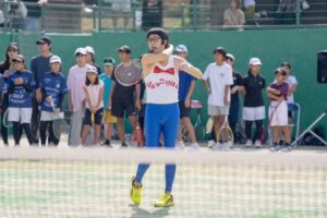 福知山市でひょっこりはんのソフトテニス教室 WMG2027関西アンバサダー就任