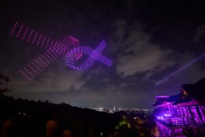 AlterSky、京都の音羽山 清水寺で500機のドローンショーを運航
